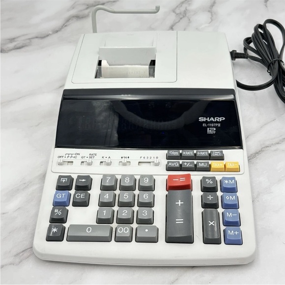SHARP EL-1197PIII 12 Digit Electronic Calculator Printing Adding Machine Tested - Picture 2 of 8